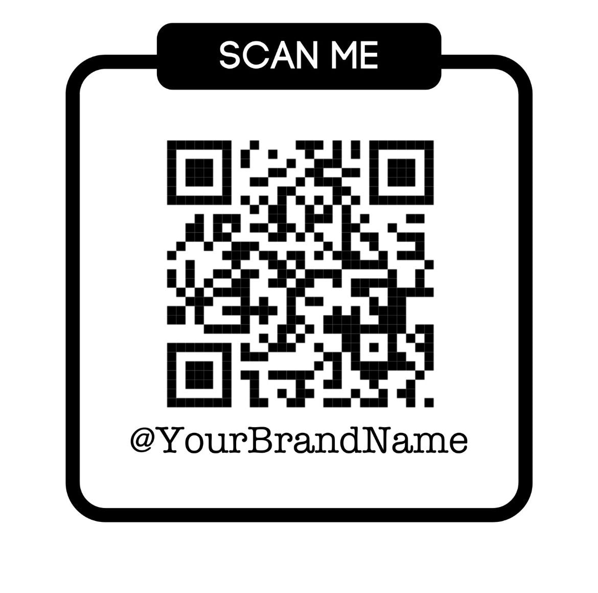 Scan Me QR Stamp โ Customizable 3x3 inch