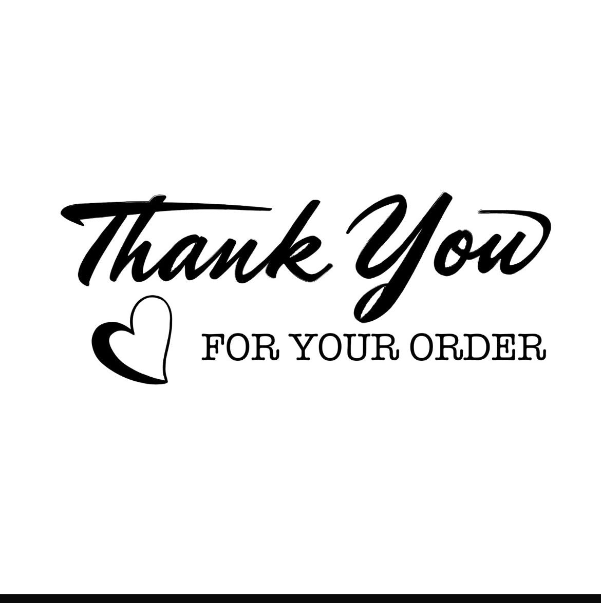 Thank You for Your Order Stamp Size โ 3x1.5 inch