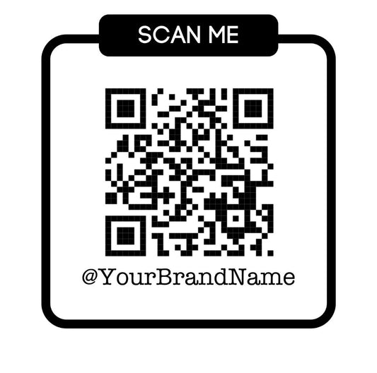 Scan Me QR Stamp – Customizable  3x3 inch